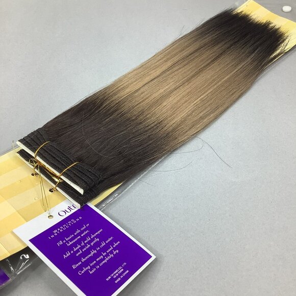 New Yaki 12” MO2716 Dark Root Blonde Yaki Straight 100% Human Hair Extensions - Picture 4 of 5